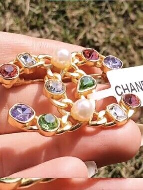 CC Jeweled Brooch